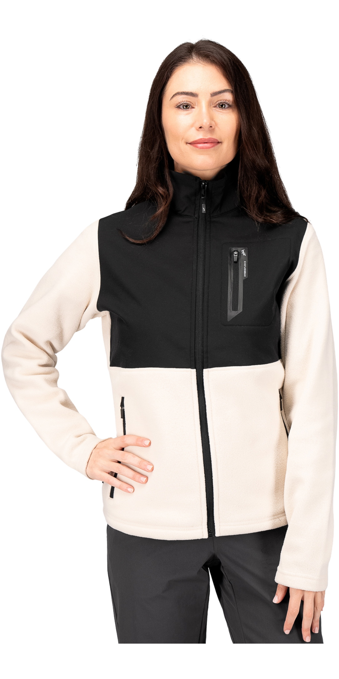 Zhik Womens Hybrid Fleece Jacket JKT-0035-W-CHK - Chalk - Sailing